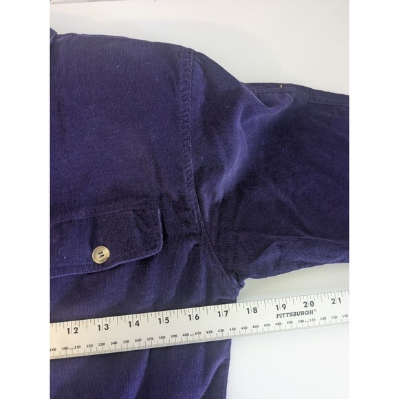 Vtg Talbots Purple Fine Corduroy Long Sleeve Maxi Shirt Dress Size 4 SEE MEASURE - Picture 7 of 9